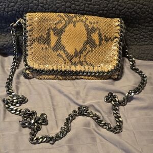 Snake Print Chain Shoulder/crossbody Bag